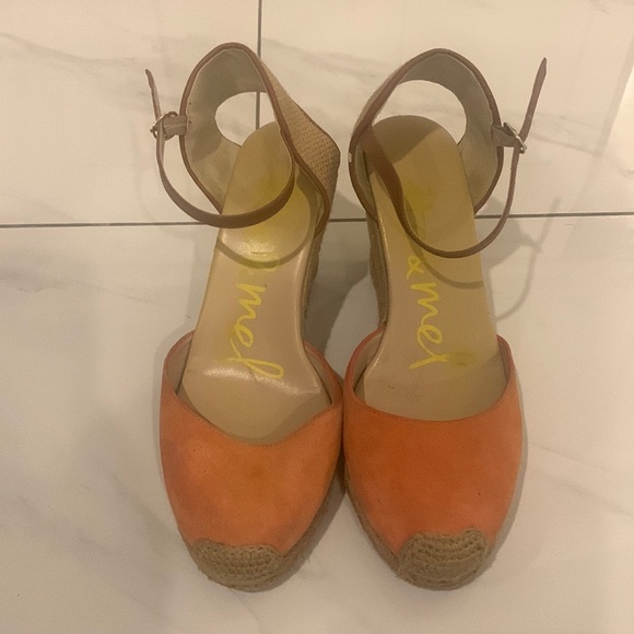 KATE & MEL Espadrilles. Genuine leather (upper) Size: 8.5. Colour: salmon - Picture 1 of 4